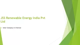 JSS Renewable Energy India Pvt Ltd