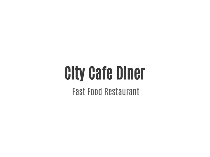 city cafe diner fast food restaurant
