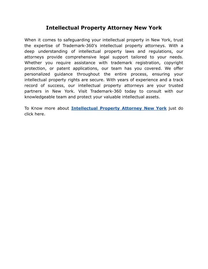 intellectual property attorney new york