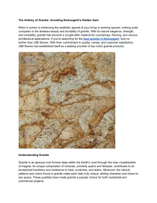 the artistry of granite unveiling kishangarh