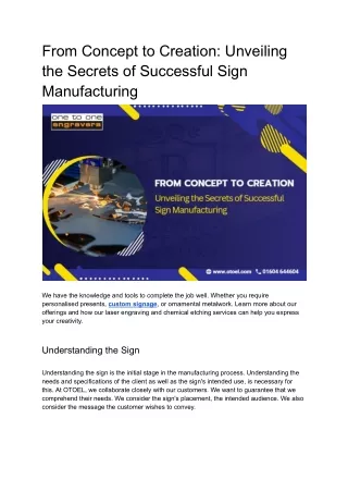 from concept to creation unveiling the secrets
