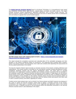 the global security analytics market report