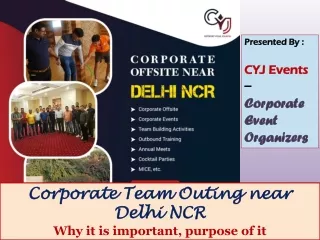 Corporate Team Outing Near Delhi NCR