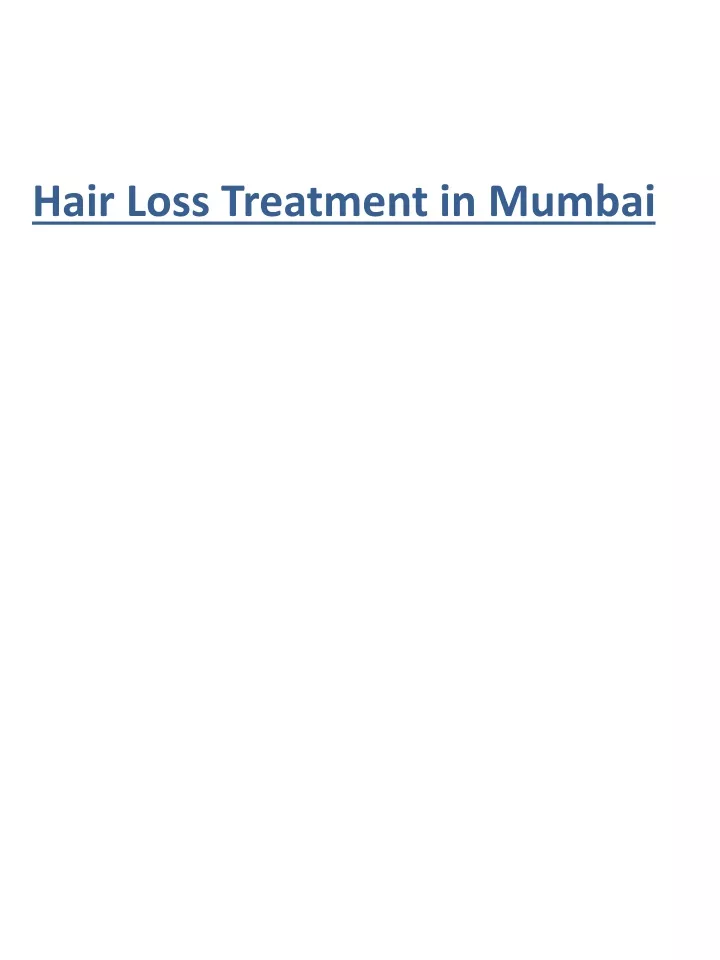 hair loss treatment in mumbai
