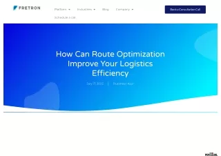 How Can Route Optimization Improve Your Logistics Efficiency