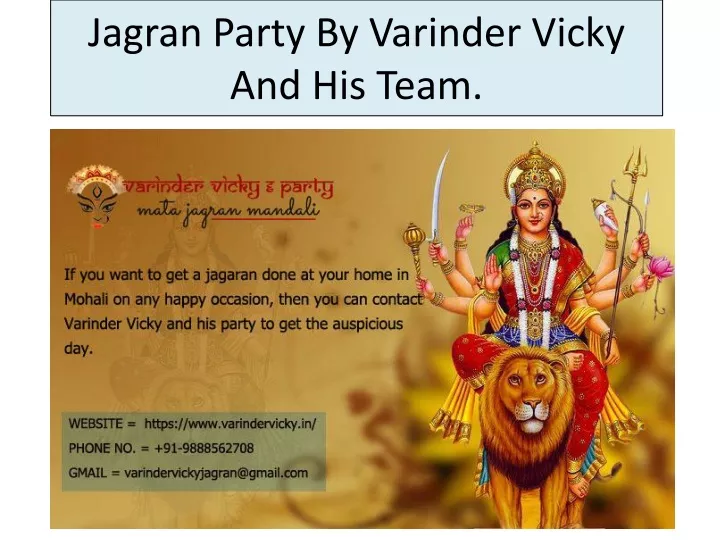 jagran party by varinder vicky and his team
