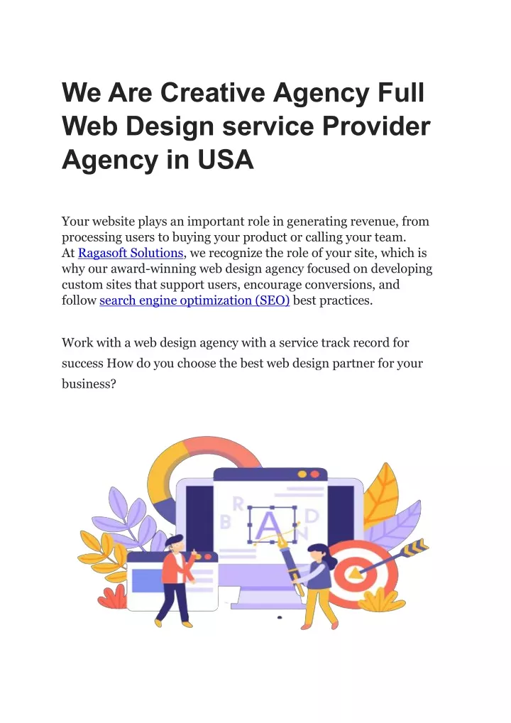 we are creative agency full web design service