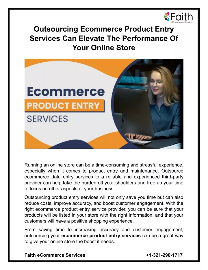 outsourcing ecommerce product entry services