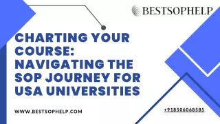 Charting Your Course Navigating the SOP Journey for USA Universities