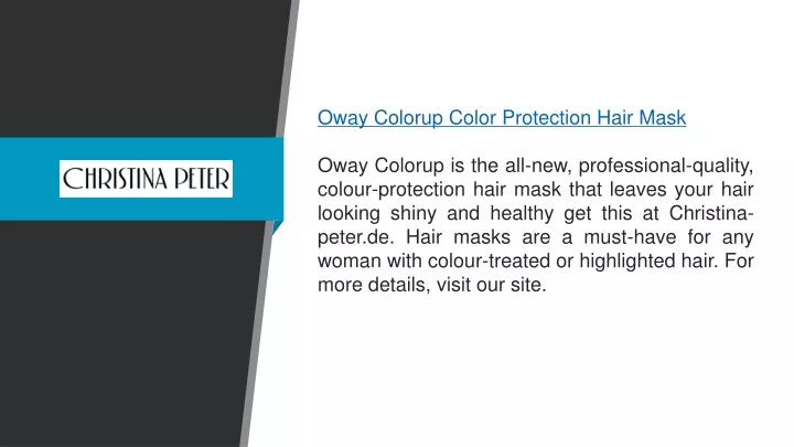 oway colorup color protection hair mask oway