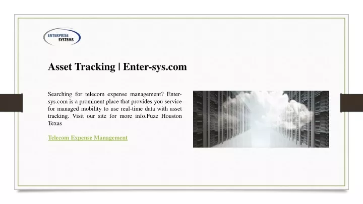 asset tracking enter sys com