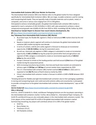 intermediate bulk container ibc liner market