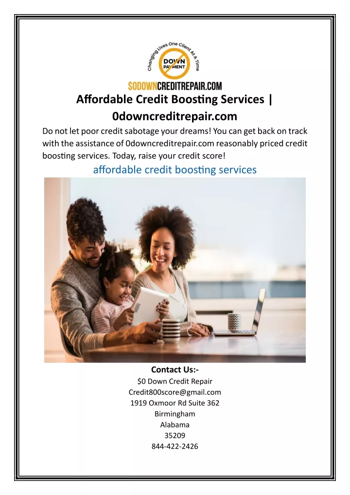 affordable credit boosting services