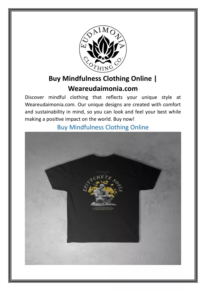 buy mindfulness clothing online weareudaimonia