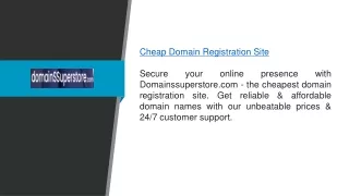 Cheap Domain Registration Site  Domainssuperstore.com