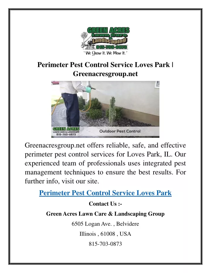 perimeter pest control service loves park