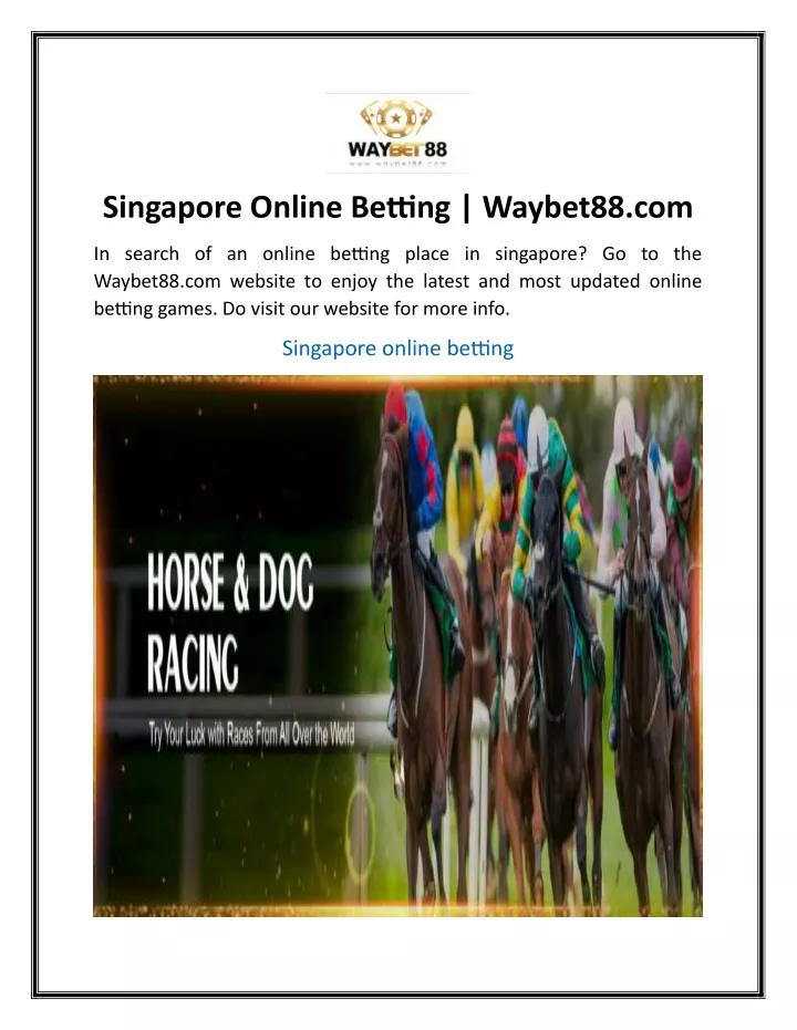 singapore online betting waybet88 com