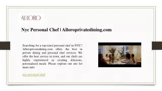 nyc personal chef alloroprivatedining com