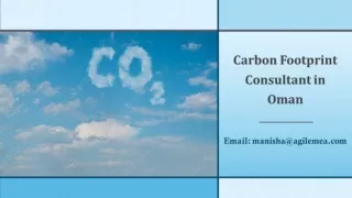 The Need for Carbon Footprint Consultant in Oman
