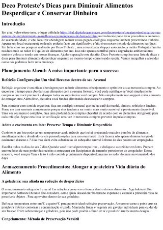 Dicas da Deco Proteste para reduzir o desperdício de alimentos e economizar dinh