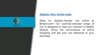 Diabetic Rice Online India Befach.com