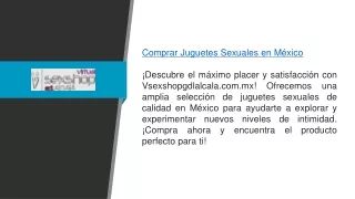 Comprar Juguetes Sexuales en México Vsexshopgdlalcala.com.mx