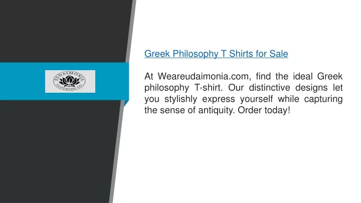 greek philosophy t shirts for sale