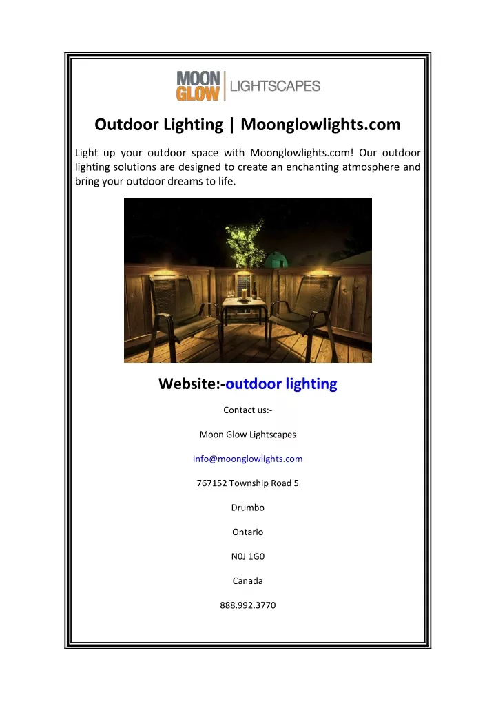 outdoor lighting moonglowlights com