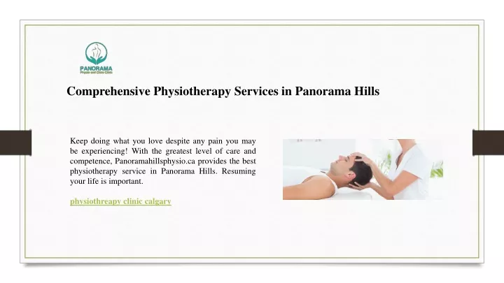 comprehensive physiotherapy services in panorama