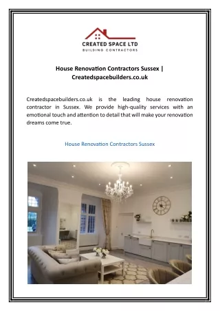 House Renovation Contractors Sussex  Createdspacebuilders.co.uk 03