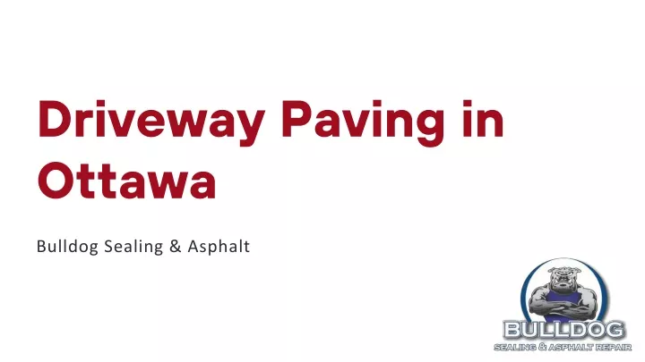 driveway paving in ottawa