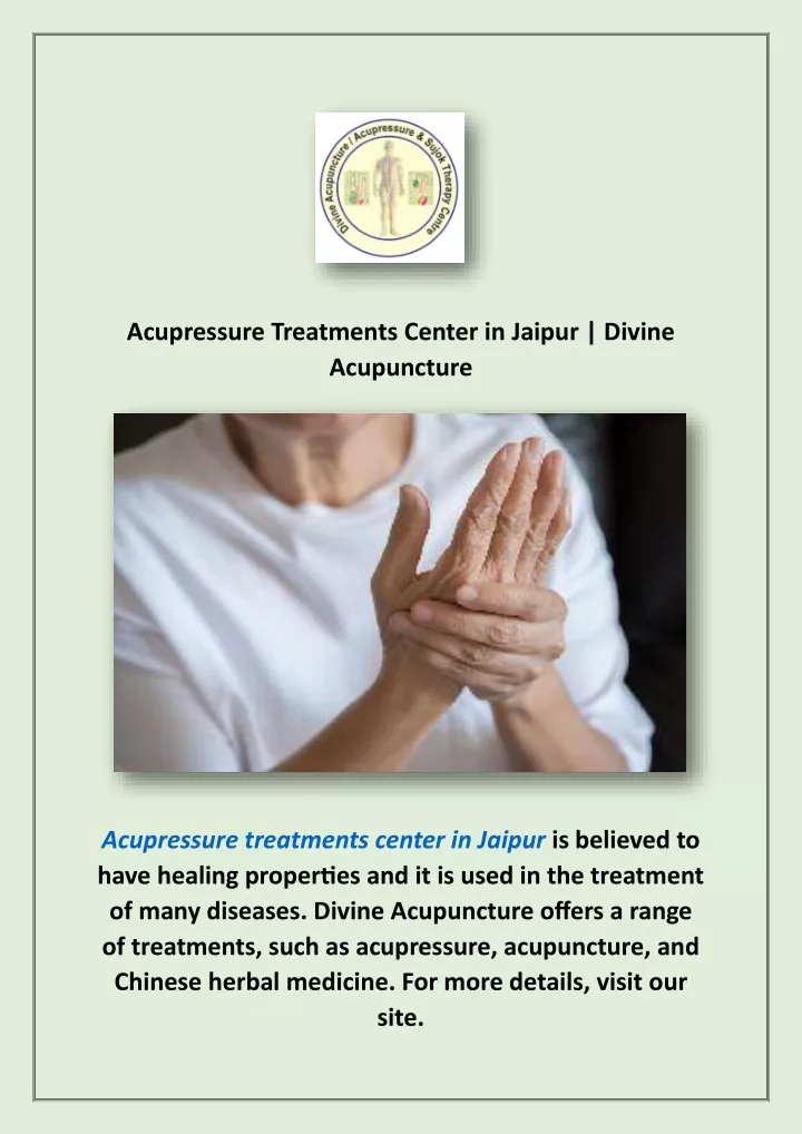 acupressure treatments center in jaipur divine