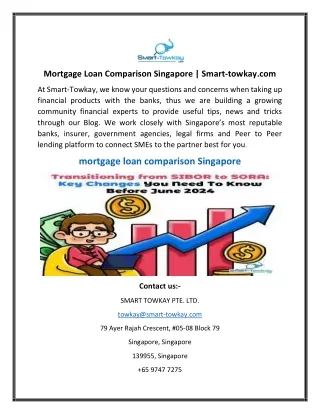 Mortgage Loan Comparison Singapore | Smart-towkay.com