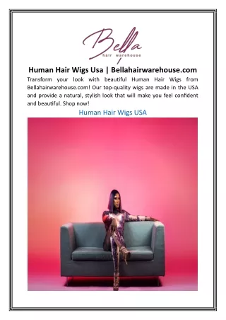 Human Hair Wigs Usa Bellahairwarehouse