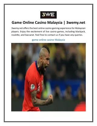 Game Online Casino Malaysia  3wemy.net