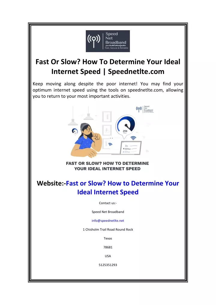 fast or slow how to determine your ideal internet