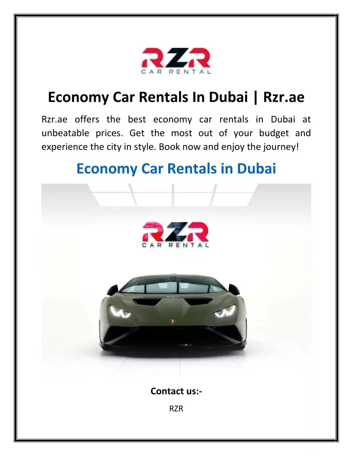 economy car rentals in dubai rzr ae