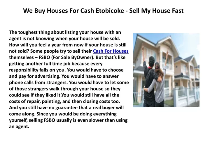 we buy houses for cash etobicoke sell my house