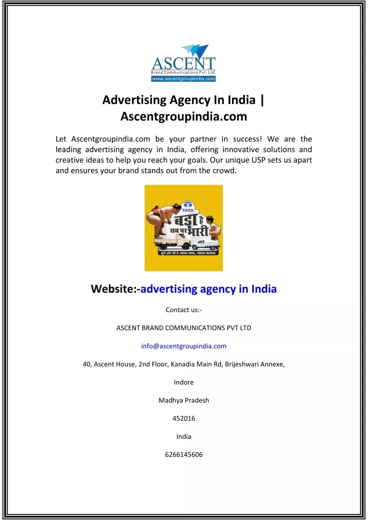 advertising agency in india ascentgroupindia com