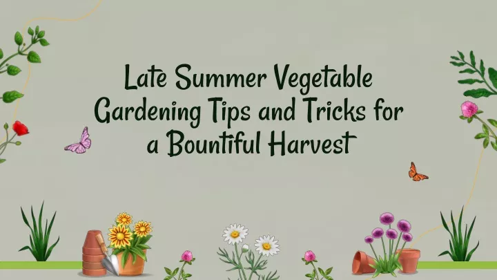 late summer vegetable gardening tips and tricks