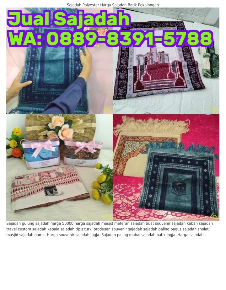 sajadah polyester harga sajadah batik pekalongan