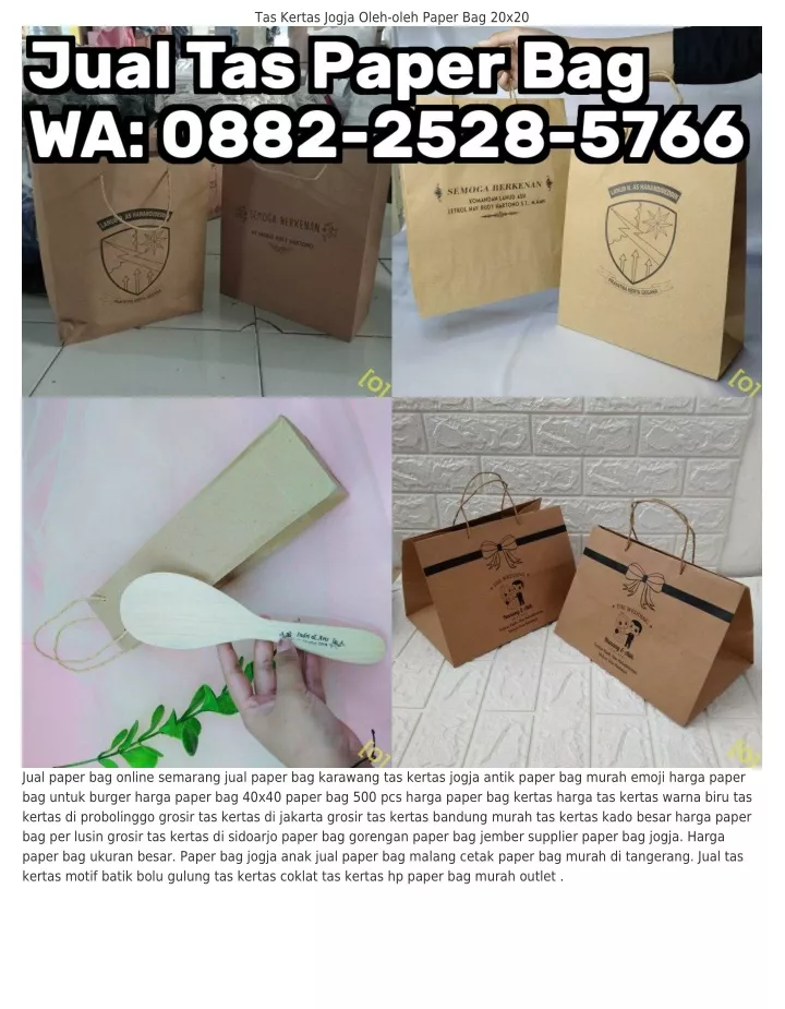 tas kertas jogja oleh oleh paper bag 20x20