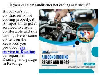Is your car's air conditioner not cooling as it should