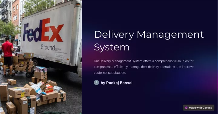 delivery management system