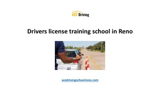 Drivers license training school in Reno