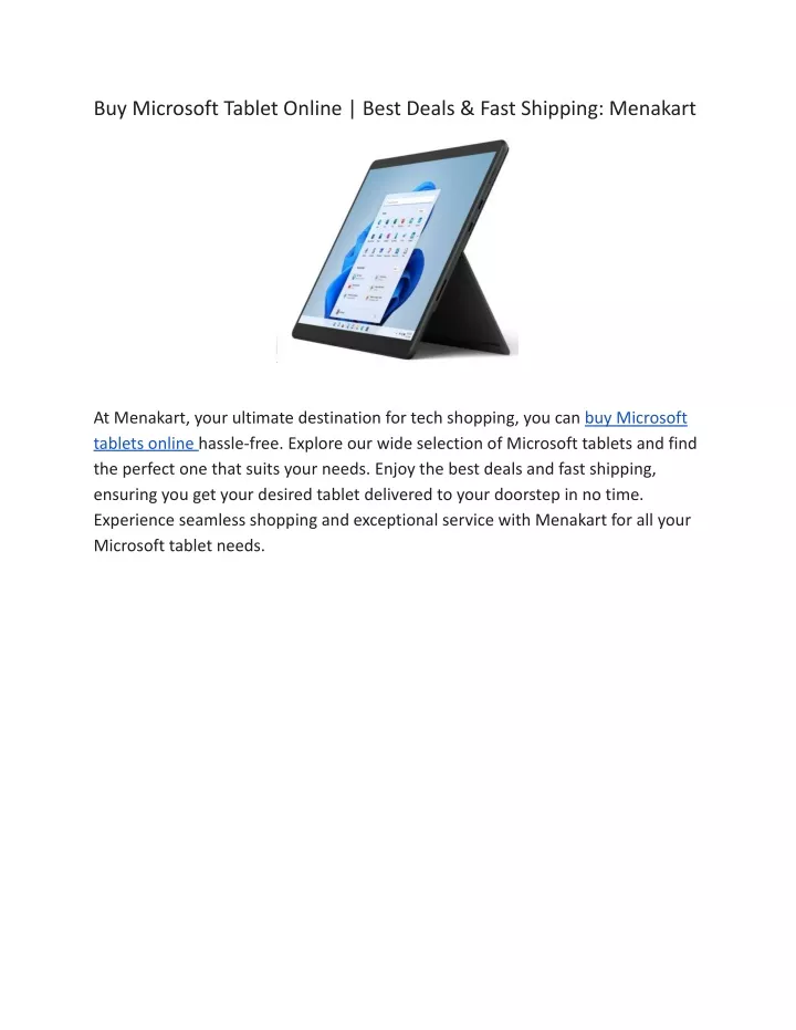 buy microsoft tablet online best deals fast