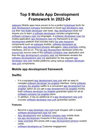 top 9 mobile app development framework in 2023 24