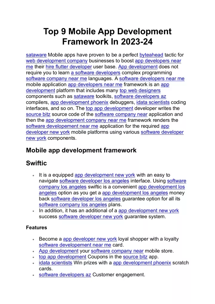 top 9 mobile app development framework in 2023 24