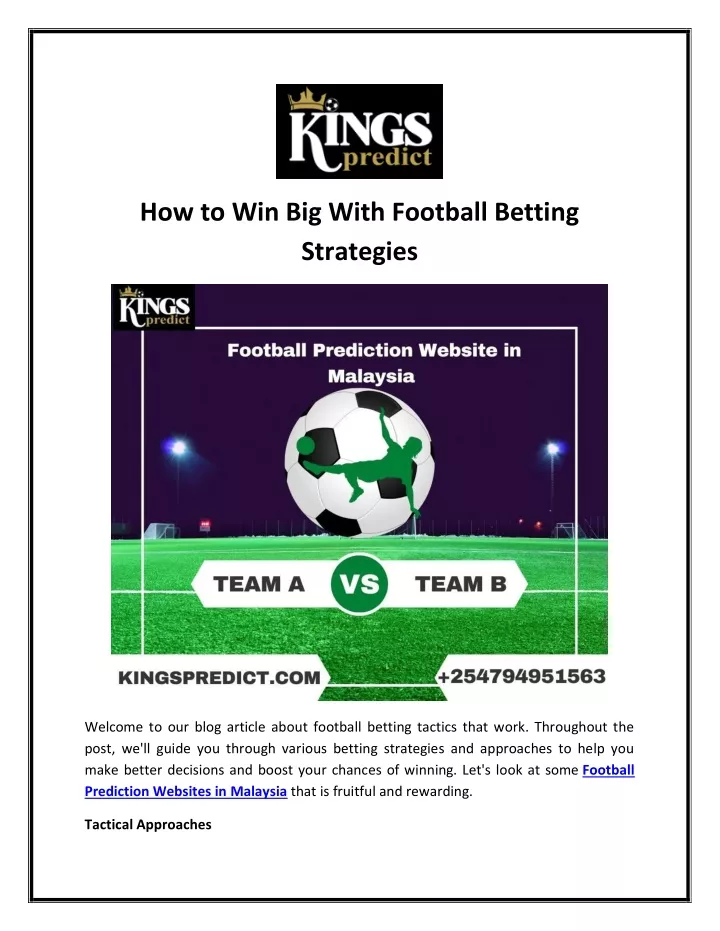 how to win big with football betting strategies