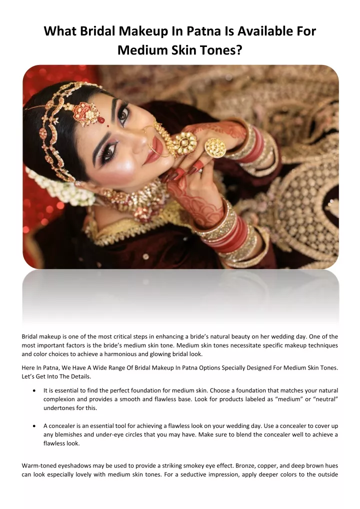 what bridal makeup in patna is available